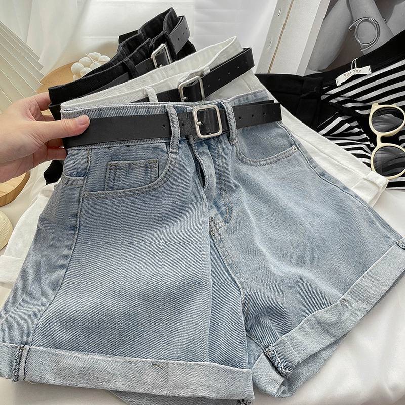 Denim Skirt Midi Vintage - Kadın Yaz Midi Şort Etek Kalça