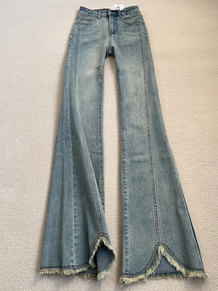 Mom Jean High Rise - Sonbahar Vintage Y2k Flared Jeans Retro