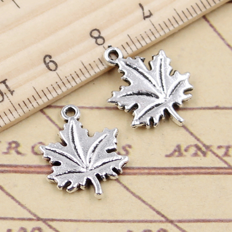 Vintage Fashion Canada - 20 adet Charms kanada Maple Leaf
