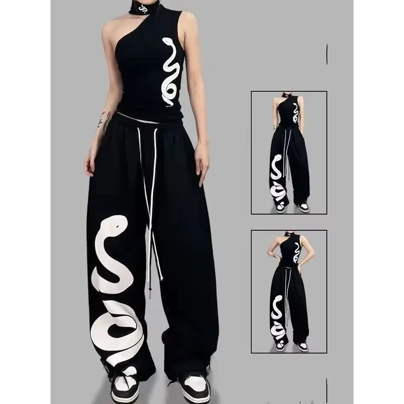 Retro Track Pant - Kadınlar için Retro Y2K Geniş Paça