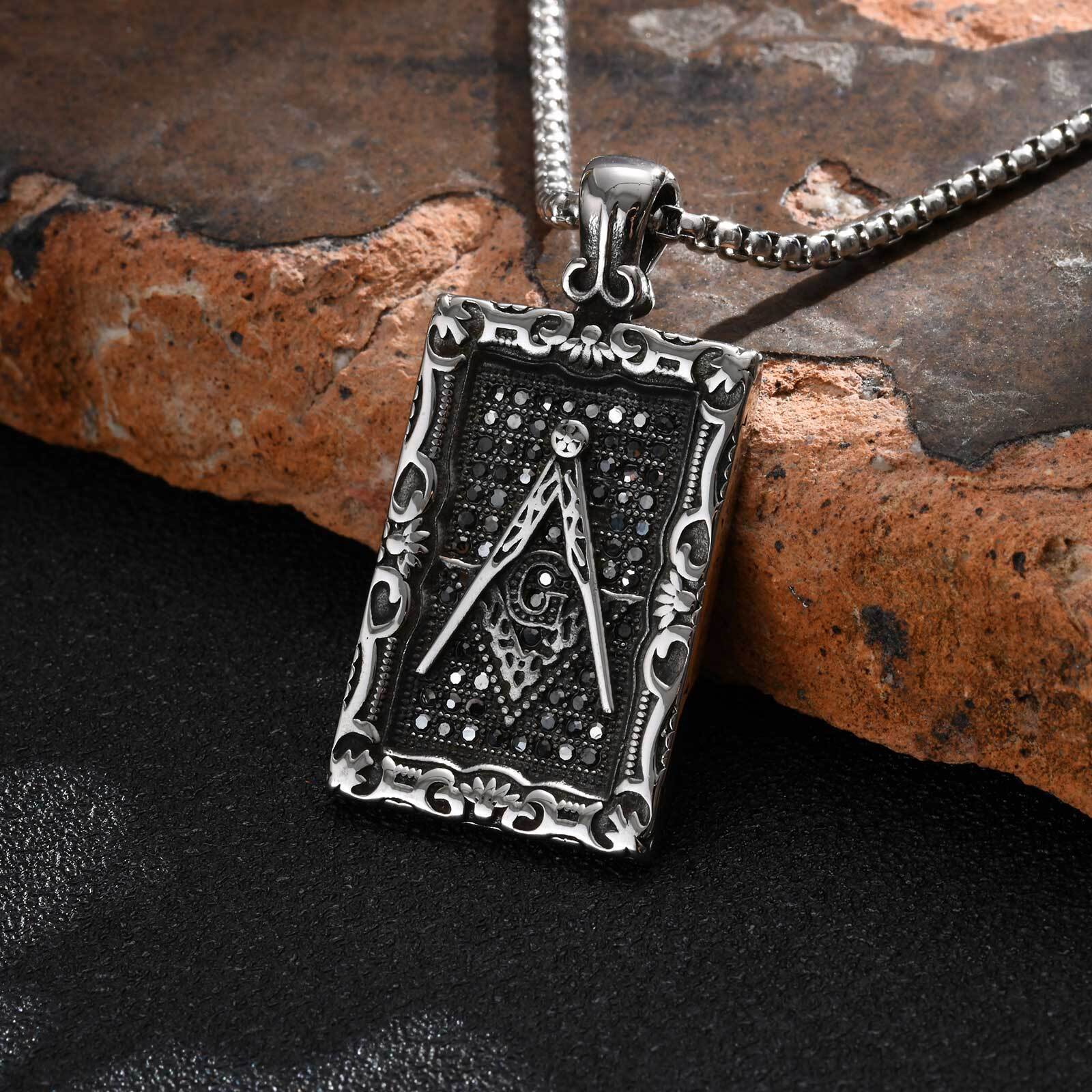 Vintage Fashion Tags - Mason Kare Kolye Kolye Erkekler Boys