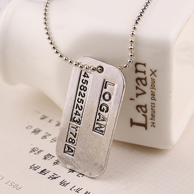 Vintage Fashion Tags - X Erkekler Kolye Logan Hugh Jackman