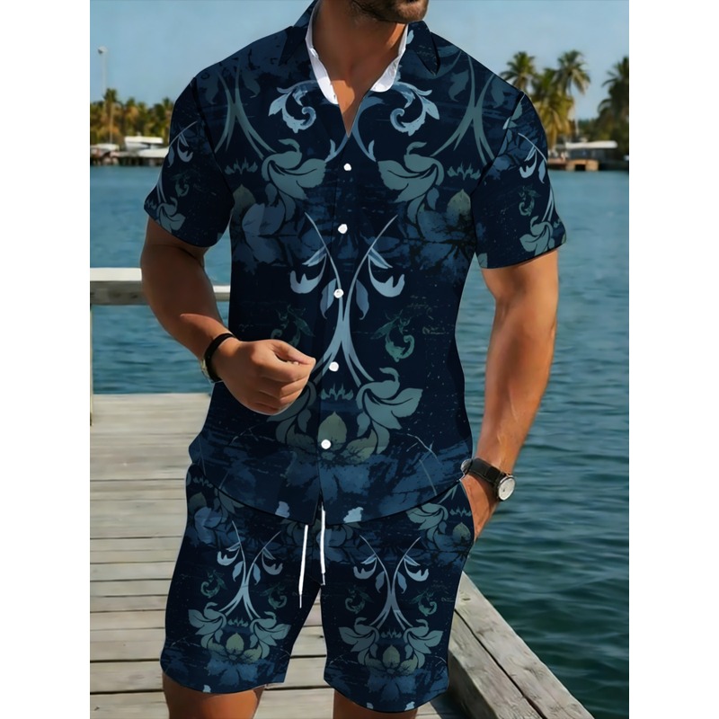 Lacivert Çiçek Desenli Erkek K - Printed Floral Shirt incelemesi ve fiyatı