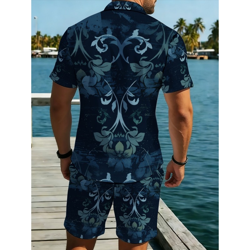 Lacivert Çiçek Desenli Erkek K - Printed Floral Shirt incelemesi ve fiyatı