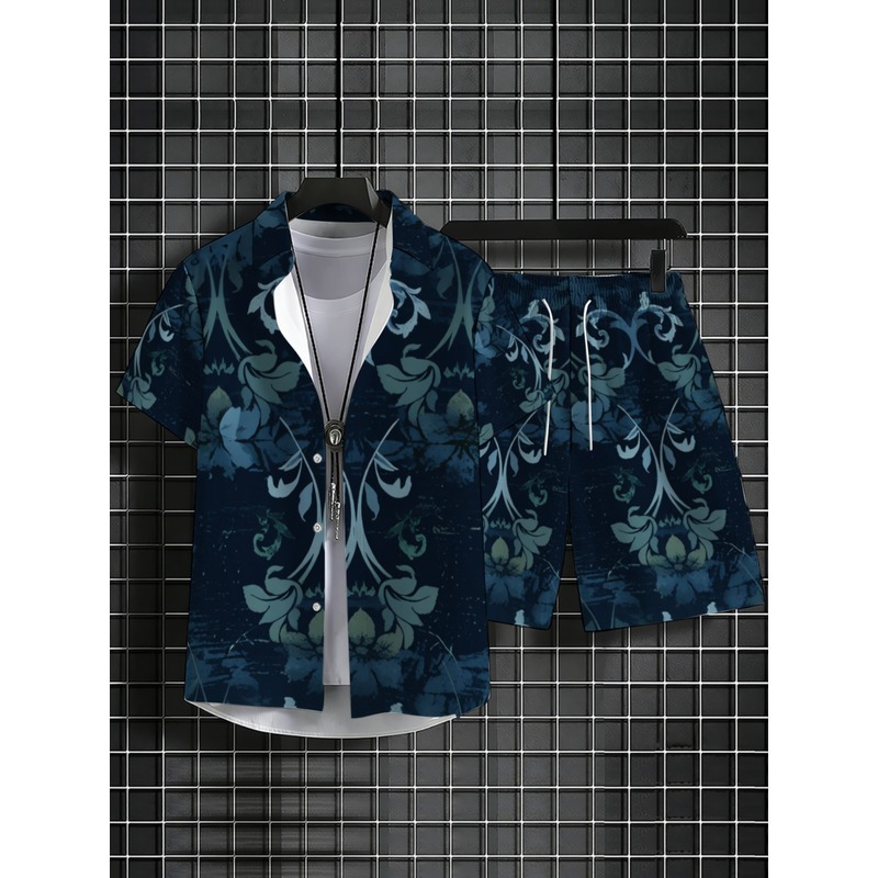Lacivert Çiçek Desenli Erkek K - Printed Floral Shirt incelemesi ve fiyatı