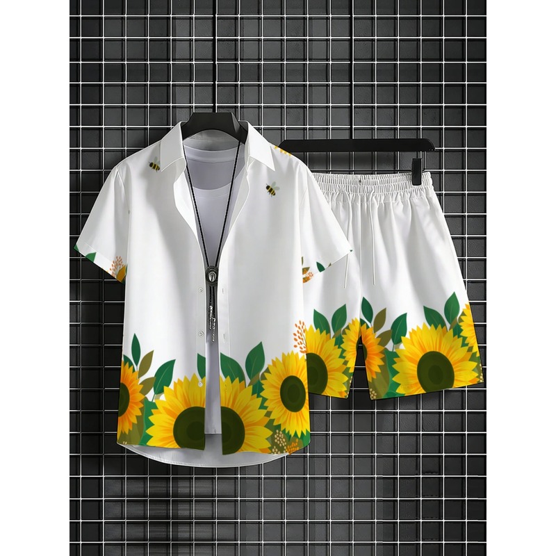 Erkek Ayçiçeği Baskılı Gömlek  - Printed Floral Shirt incelemesi ve fiyatı