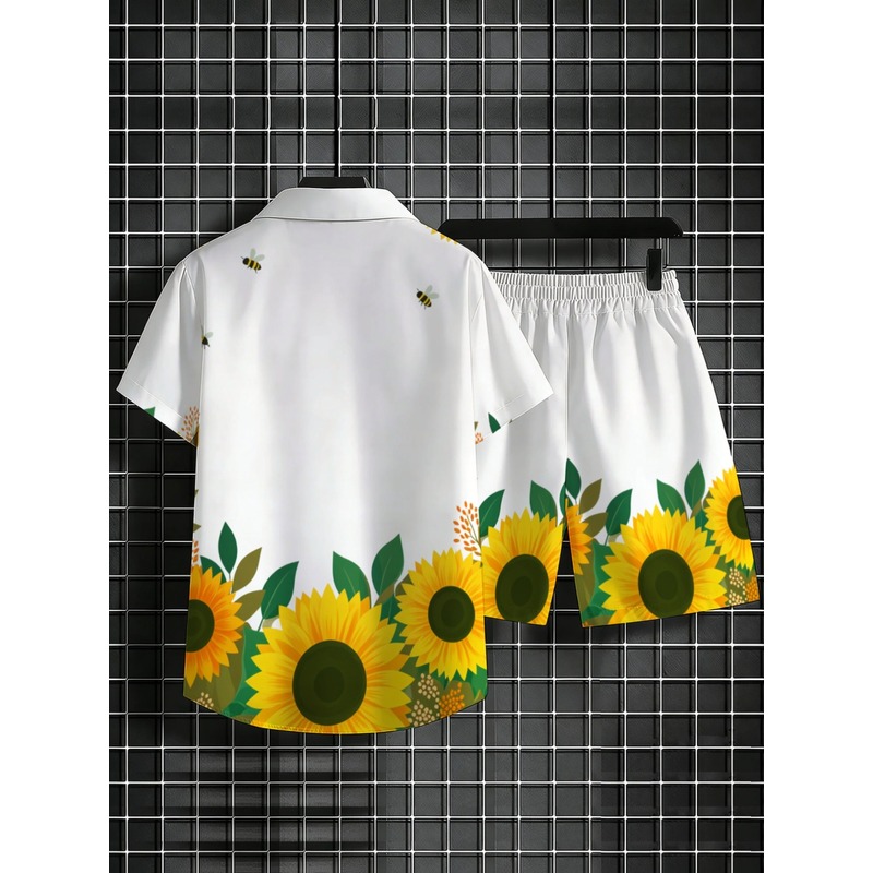 Erkek Ayçiçeği Baskılı Gömlek  - Printed Floral Shirt incelemesi ve fiyatı