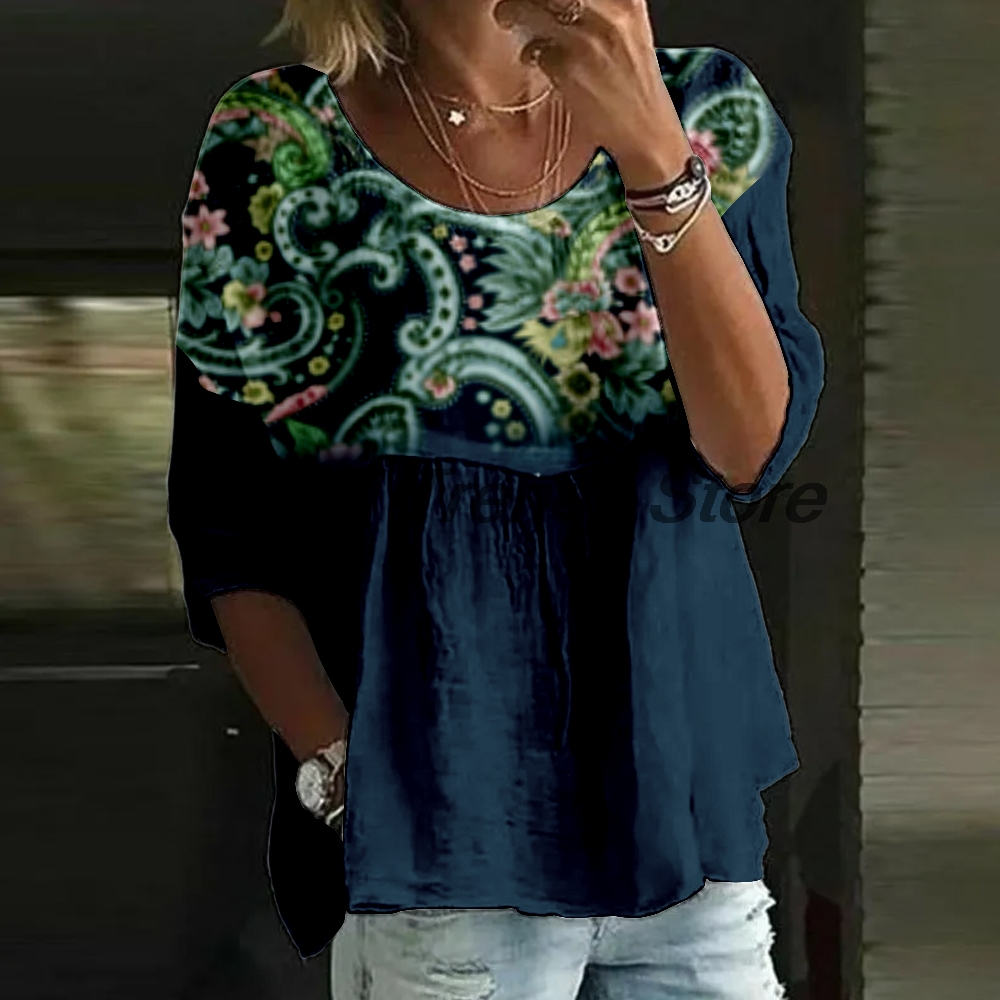 Kadın Günlük Çiçek Desenli 3/4 - Printed Floral Shirt incelemesi ve fiyatı