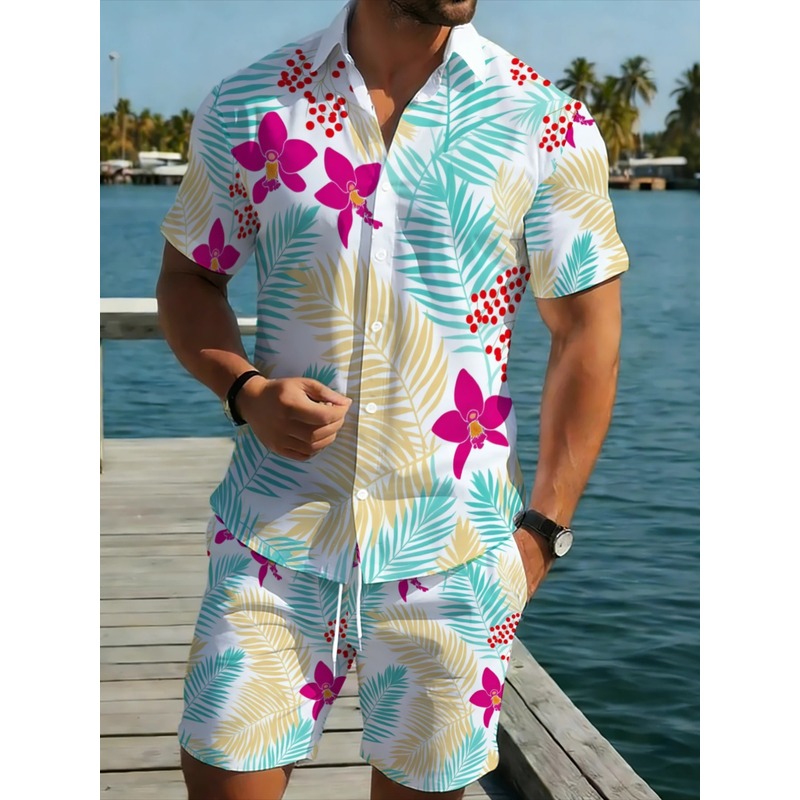 Erkek Tropikal Çiçek Desenli K - Printed Floral Shirt incelemesi ve fiyatı