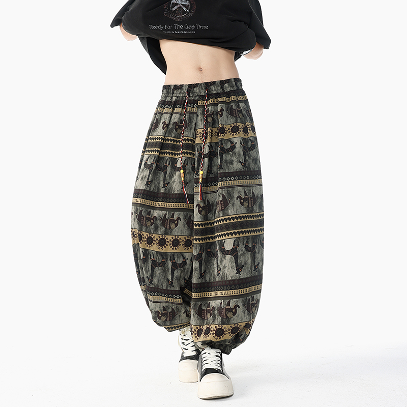 Tatil Tarzı Baskılı Yüksek Bel - Retro Track Pant incelemesi ve fiyatı
