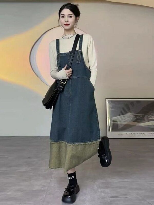 Vintage Denim Halter Elbise Ka - Denim Skirt Midi Vintage incelemesi ve fiyatı
