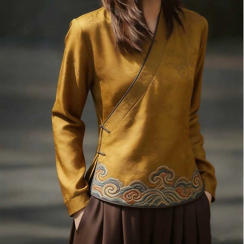 Çin Tarzı Kadın Bluzları Baskı - Vintage Fashion In Chinese incelemesi ve fiyatı