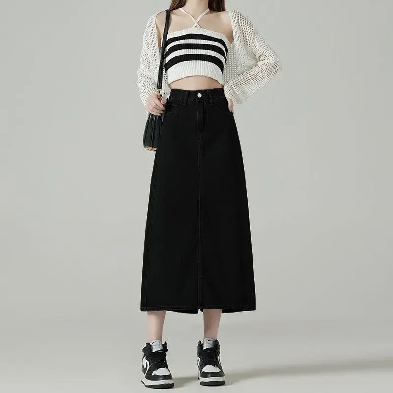 Denim Etekler Kadın Midi Arka  - Denim Skirt Midi Vintage incelemesi ve fiyatı