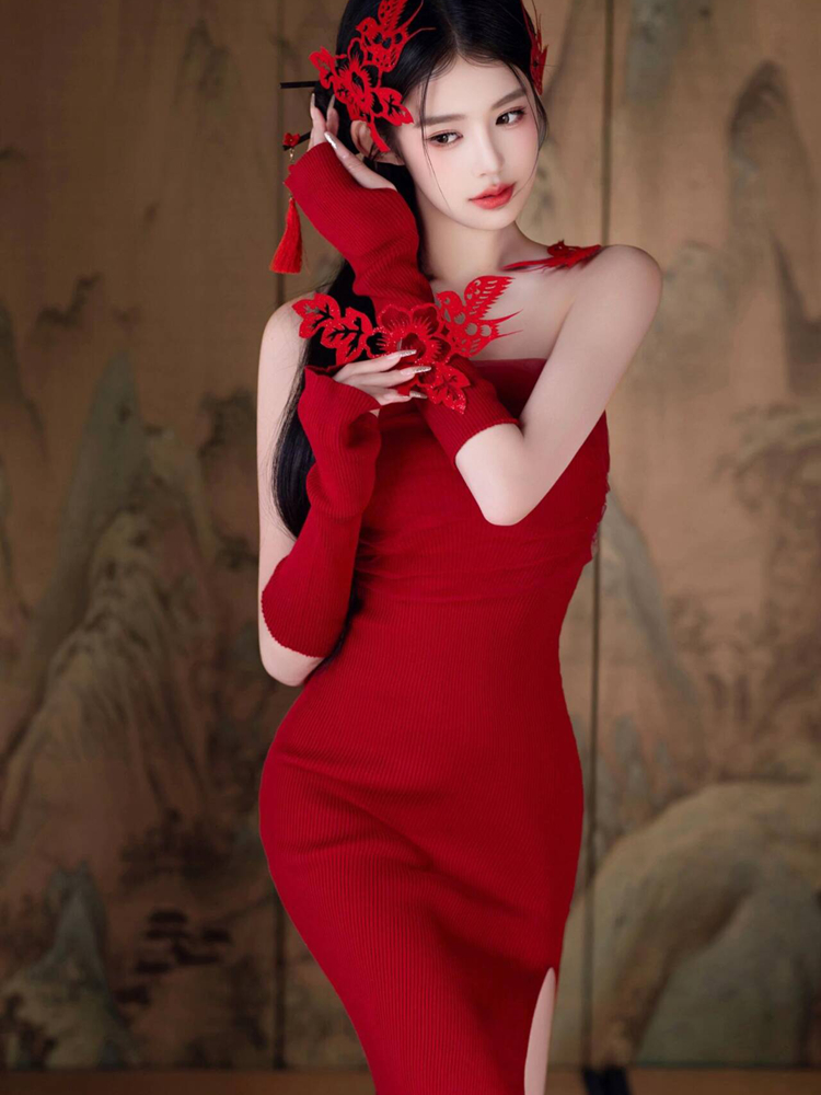Yeni 2026 Kırmızı Vintage Tarz - Vintage Fashion In Chinese incelemesi ve fiyatı